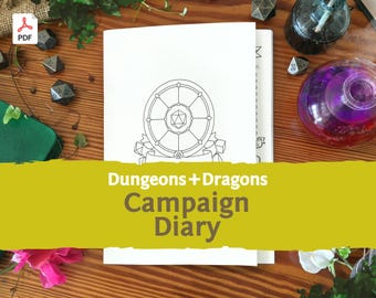 DnD 5e Campaign Diary: Character Journal PDF compatible with fifth edition Dungeons and Dragons and 5.5e - Mythbound