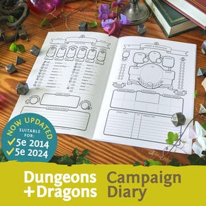 DnD 5e Campaign Diary: Character Journal PDF compatible with fifth edition Dungeons and Dragons and 5.5e - Mythbound
