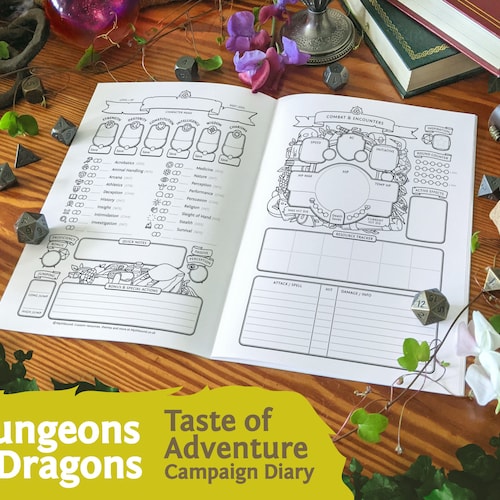 Printable Dungeons and Dragons 5th Edition A5 Character - Etsy