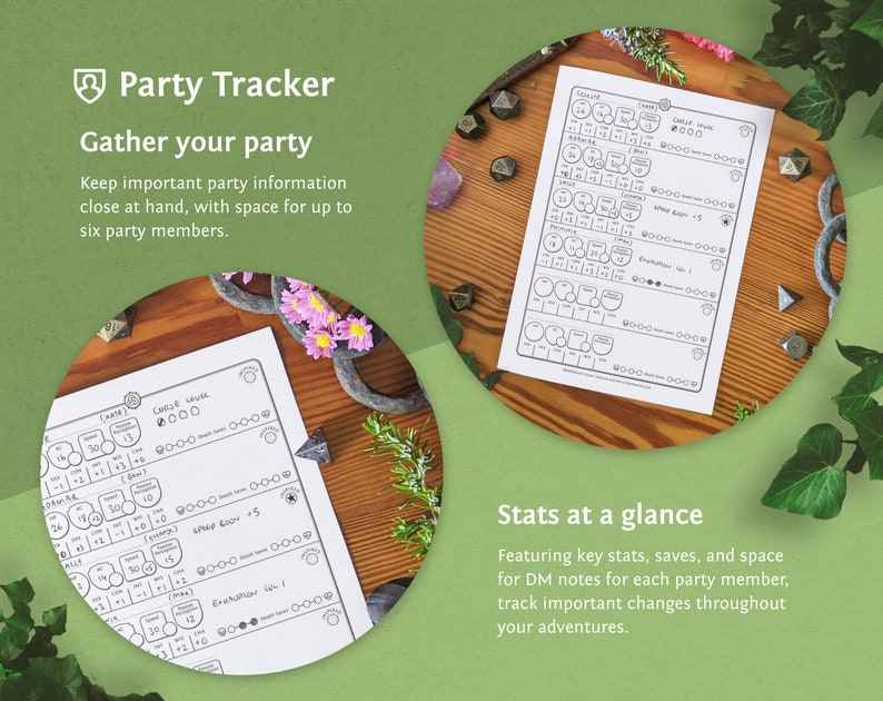 DnD 5e DM Combat Encounters: Initiative Tracker Party and Creature Stats PDF compatible with fifth edition Dungeons and Dragons Mythbound image 8