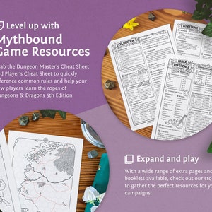 DnD 5e DM Combat Encounters: Initiative Tracker Party and Creature Stats PDF compatible with fifth edition Dungeons and Dragons Mythbound image 10