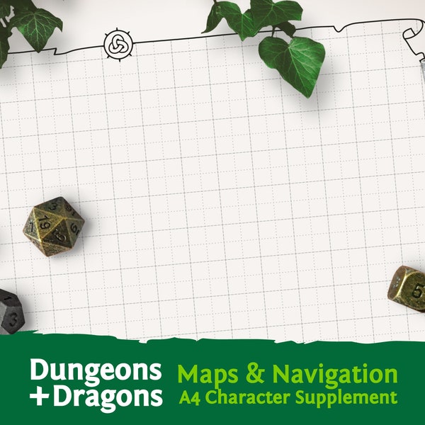 DnD 5e Maps & Navigation: A4 Character Sheet PDF compatible with fifth edition Dungeons and Dragons - Mythbound