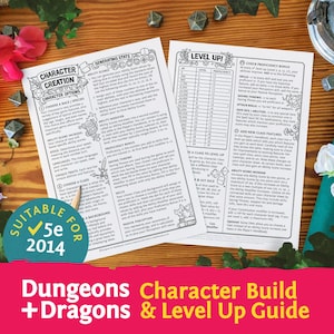 DnD 5e Character Creation & Level Up Guide (2014): New Player Anfänger PDF kompatibel mit der fünften Edition von Dungeons and Dragons - Mythbound