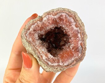 Geodo de ametista rosa Colli Curá, cristal de alta qualidade, Argentina
