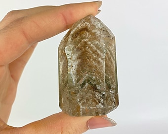 Lodolite Garden Quartz Crystal Tower - Brazilian Point