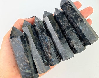 Rare arfvedsonite towers/Arfvedsonite flashy/Fireworks crystal/Black stone/Beautfiul arfvedsonite/Crystal gift