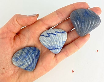 Blue Quartz Crystal Shells from Brazil