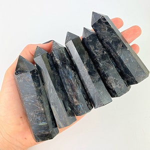 Rare arfvedsonite towers/Arfvedsonite flashy/Fireworks crystal/Black stone/Beautfiul arfvedsonite/Crystal gift