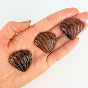 Mahogany obsidian shells from Brazil/Mahogany obsidian crystal/Mahogany obsidian crystal gift/Obsidian stone
