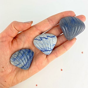 Blue quartz shells from Brazil/Blue quartz crystal/Natural blue quartz stone/Blue quartz stone