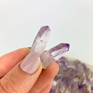 2 medium rare vera cruz amethyst points from Mexico/High grade vera cruz amethyst/Purple amethyst/Vera cruz amethyst