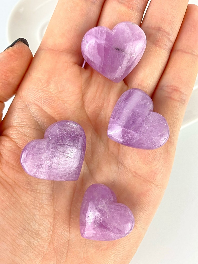 Lilac Kunzite Heart – Mini Crystal for Spiritual Healing image 5