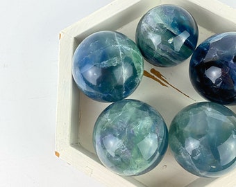 Rainbow Fluorite Sphere from Brazil, High Quality Crystal Decor