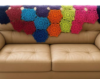 かぎ針編みのソファカバーパターン、ヴィンテージビクトリアンスタイル