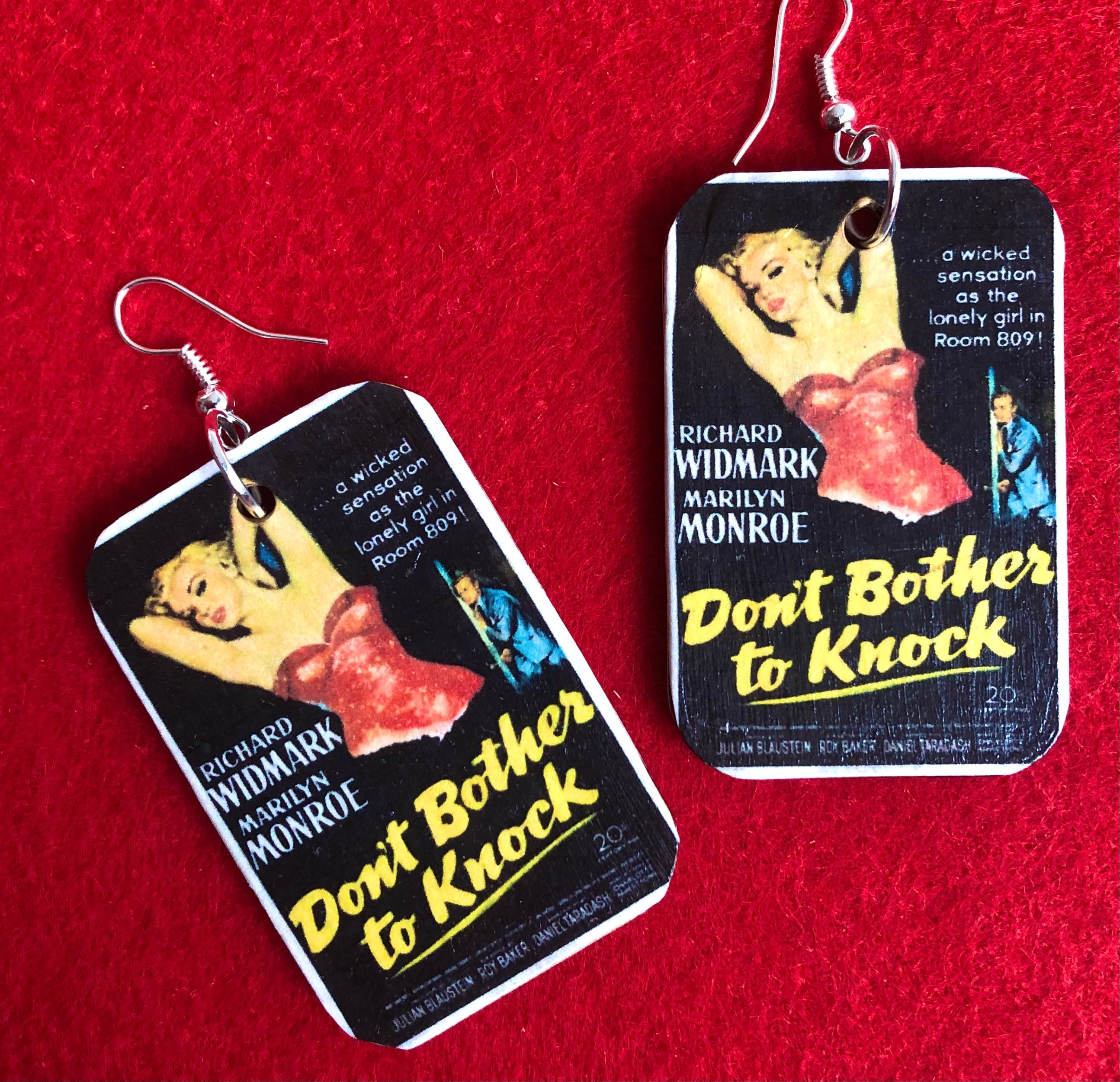 Marilyn Monroe Earrings Don't Bother to Knock' & - Etsy