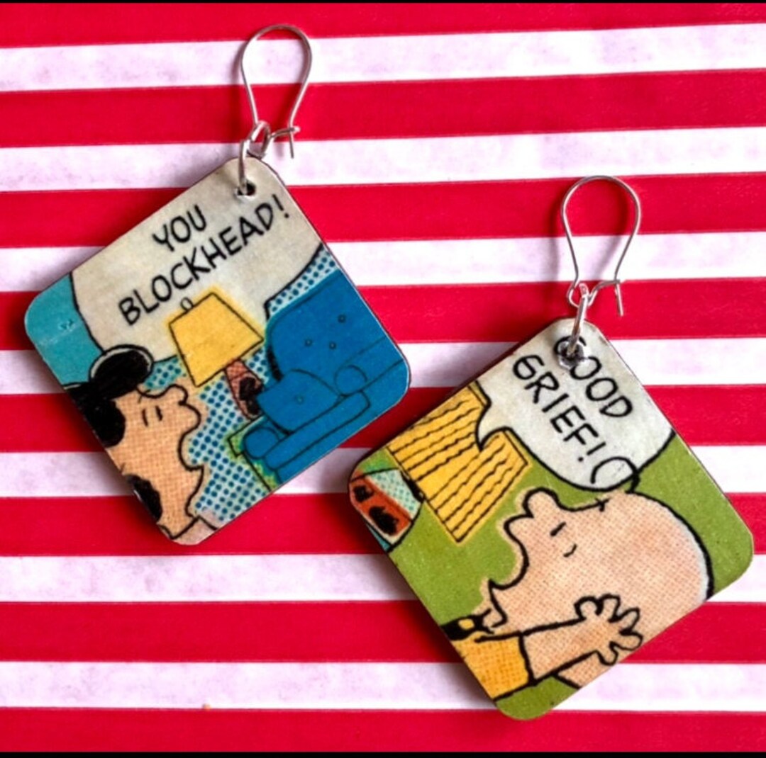 Peanuts Lucy & Charlie Brown Earrings Plus Two Fridge Etsy