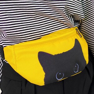 Sac banane | Petit sac banane en toile | Sac de ventre | Sac banane | Cadeau pour amoureux des chats | Sac banane | Sac banane | à bandoulière | fabriqué en Ukraine
