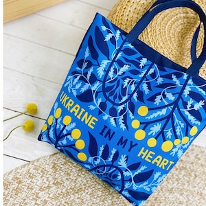 Aesthetic Canvas Tote Bag with zipper | Cotton Shopper bag | Mom Tote bag | Work Daily Bag | Floral tote bag | Gift to her | Made in Ukraine