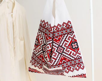Foldable Shopping Bag | Reusable Grocery Bag | Eco Friendly Aesthetic Tote Bag | Waterproof Market bag | Cute Shipping Bag | made in Ukraine