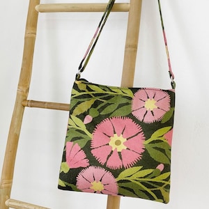 Small Cross Body Bag | Boho Bag Taystra | Hippie Tote Bag  | Folk Design Bag | Canvas Shoulder Bag | Unique women gifts | made in Ukraine