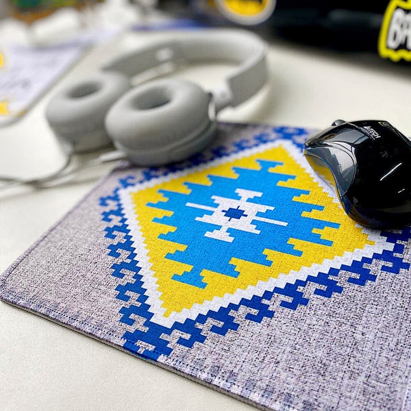 Ukrainian Folk Mousepad | Office Ergonomic Mouse Pad | Laptop Mouse Pad | Hand Crafted Computer Mouse Pad | Unique gifts | made in Ukraine