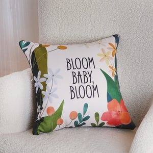 Funda de cojín para niña, bonita funda de cojín floral, funda de cojín decorativa para habitación infantil, decoración para sala de estar, idea de regalo de cumpleaños para niñas