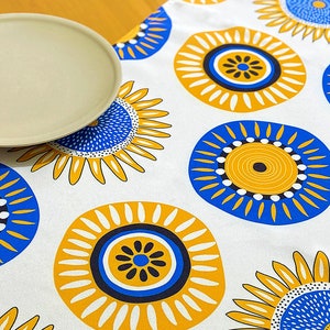 Ukrainian Color Table Runner, Living Room Long Table Decor, Water Repellent Narrow Tablecloth, House Moving Present, Cloth Table Runner