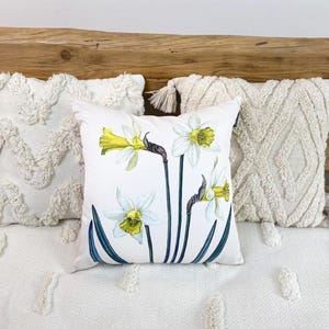 Funda de almohada decorativa floral, funda de almohada floral, funda de almohada floral de primavera, cojín decorativo para sofá, decoración del hogar de Pascua, regalo para madre