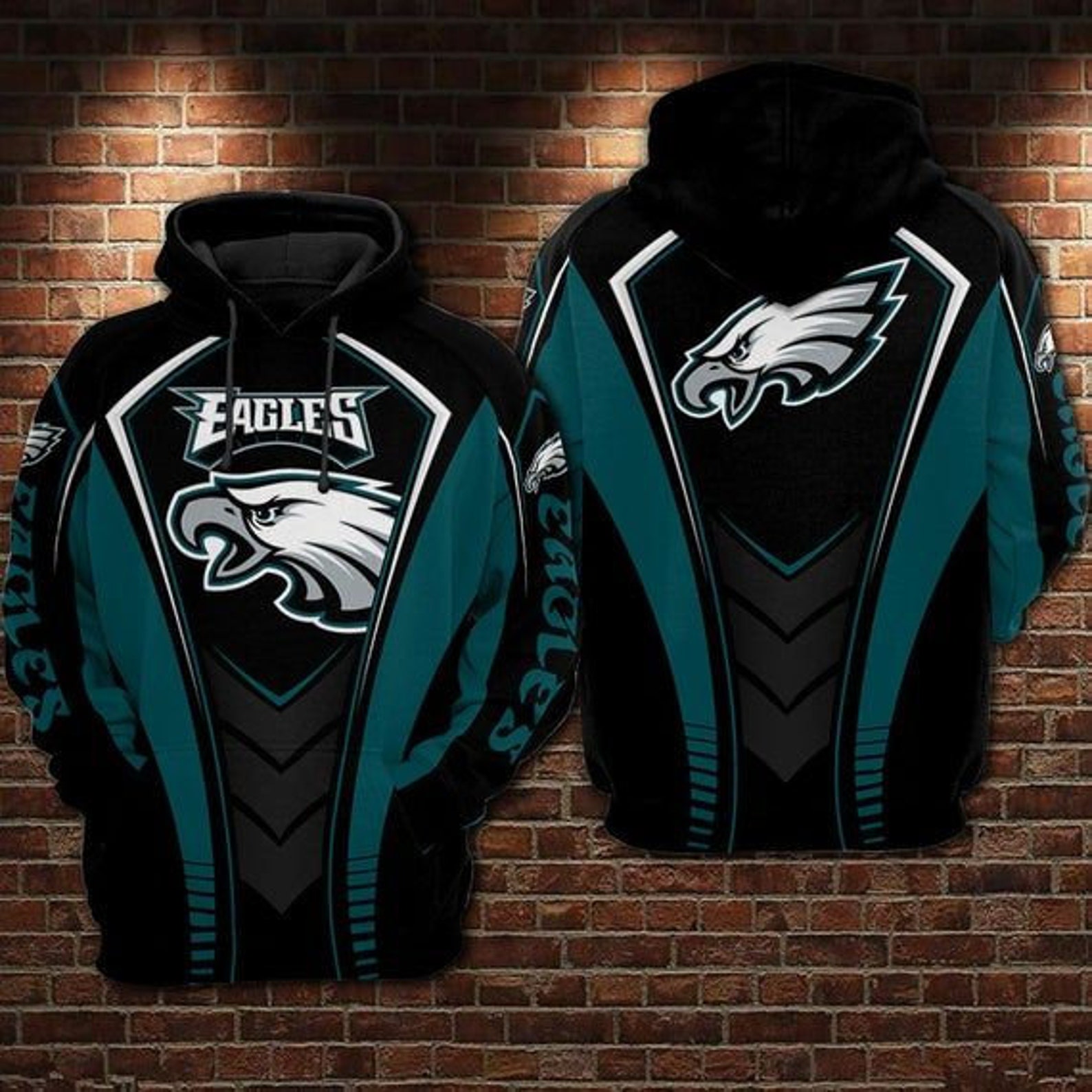 Philadelphia Eagles Full Printing Hoodie Philadelphia Eagles Etsy