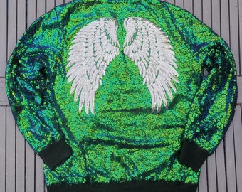 green glitter jacket