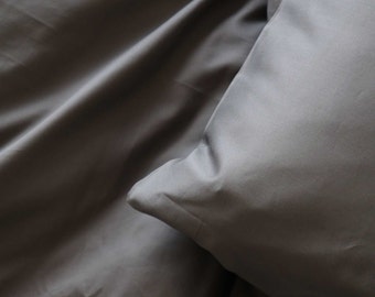 Quality Grey QUEEN Size Duvet And Pillow Covers, Luxury Soft Sateen Cotton QUEEN Duvet Set, Comfy Grey Premium Queen Duvet Covers