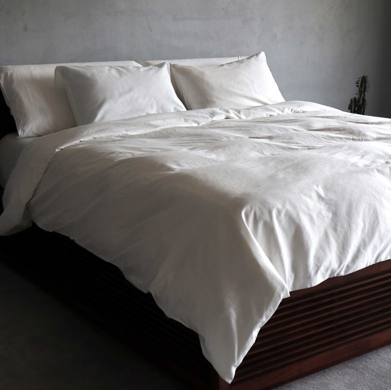 COTTON Bedding DUVET Set Sateen European Silky Soft Duvet Cover & 2