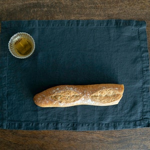 Washed Linen Placemats Set of two.100%European Softened Table Linen/Dining Decor Crafted in Portugal image 3