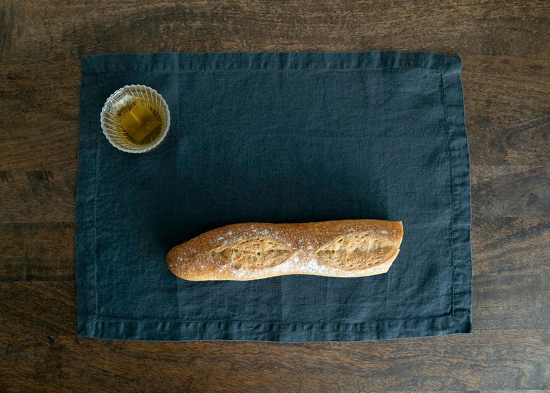 Washed Linen Placemats Set of two.100%European Softened Table Linen/Dining Decor Crafted in Portugal image 3