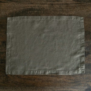 Washed Linen Placemats Set of two.100%European Softened Table Linen/Dining Decor Crafted in Portugal Brown