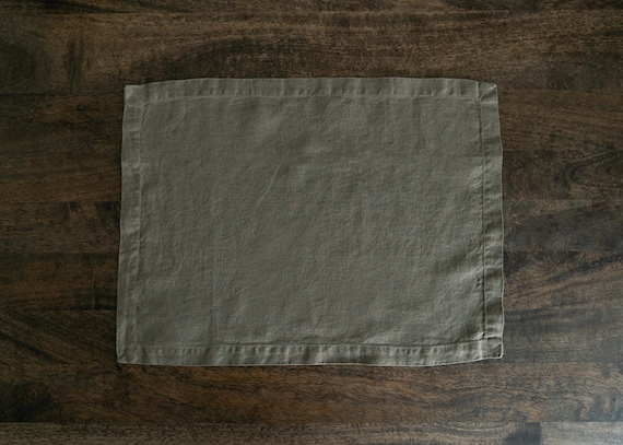 Washed Linen Placemats Set of two.100%European Softened Table Linen/Dining Decor Crafted in Portugal