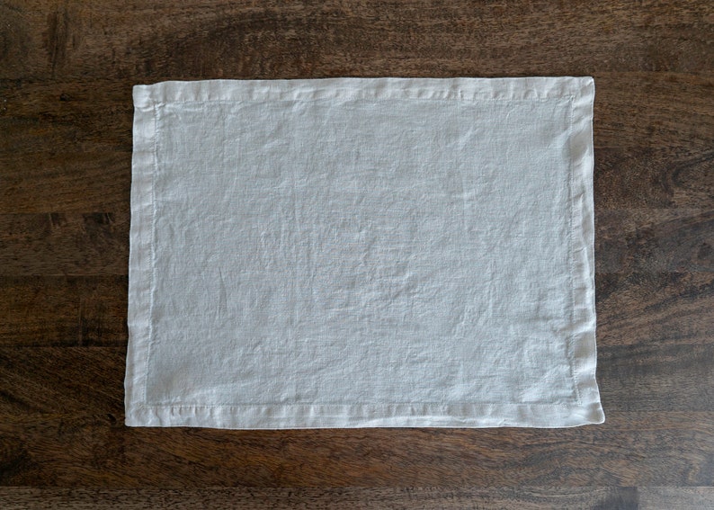 Washed Linen Placemats Set of two.100%European Softened Table Linen/Dining Decor Crafted in Portugal image 6