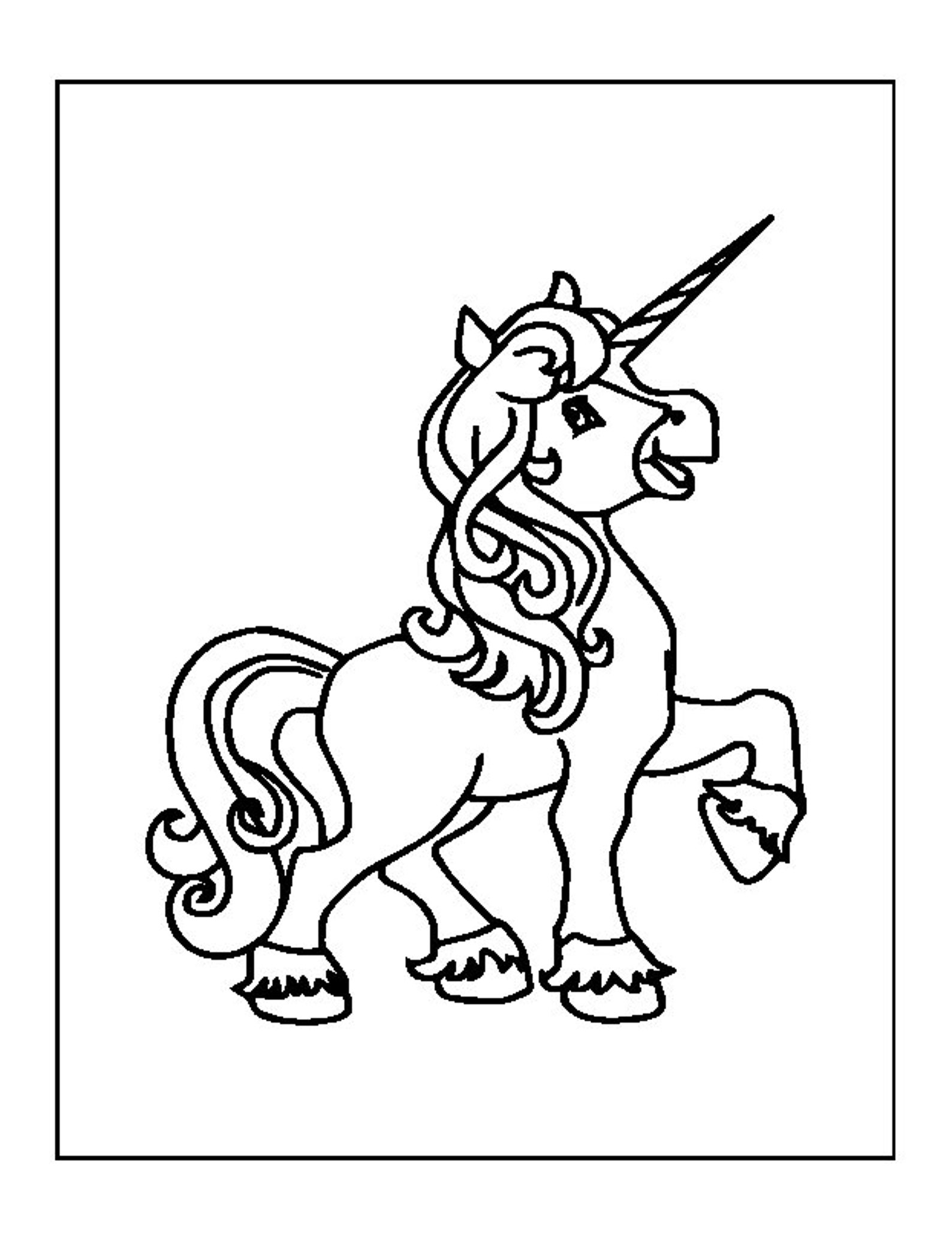 50 Unicorn Coloring Pages - Etsy