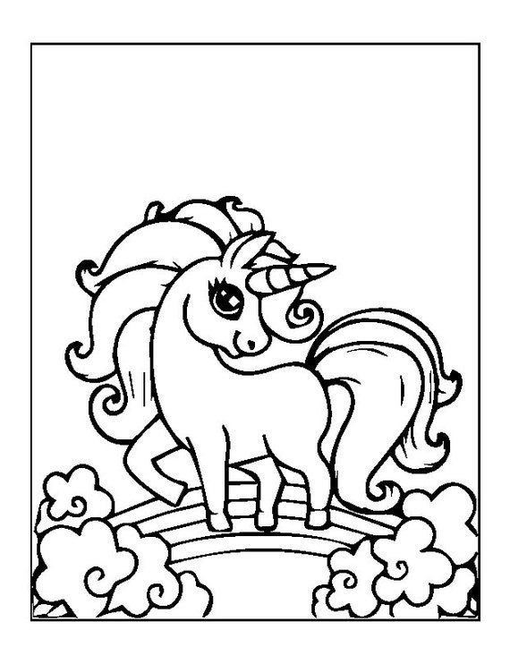 Unicorn Coloring Pages - 50 Printable Sheets - Easy Peasy and Fun