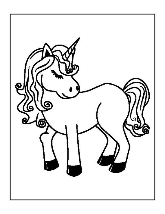 50 Unicorn Coloring Pages | Etsy