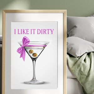 I Like It Extra Dirty| Espresso Martini Poster| Cocktail Wall Art| Dirty Martini Print | Espresso Martini Art | Signature Drink Sign