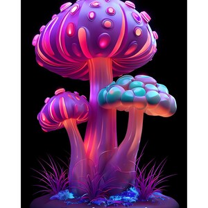 Verzauberte Pilz Wunderwelt | Stimmungsvoller Wald Wallpaper mit Zauberpilz Motiven | Pilz Tapete | Zauberpilze