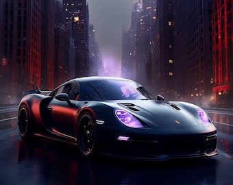 Impresionante póster del Porsche 911: impresión artística premium de Porsche para entusiastas de los automóviles: decoración de pared perfecta y regalo para amantes de los automóviles