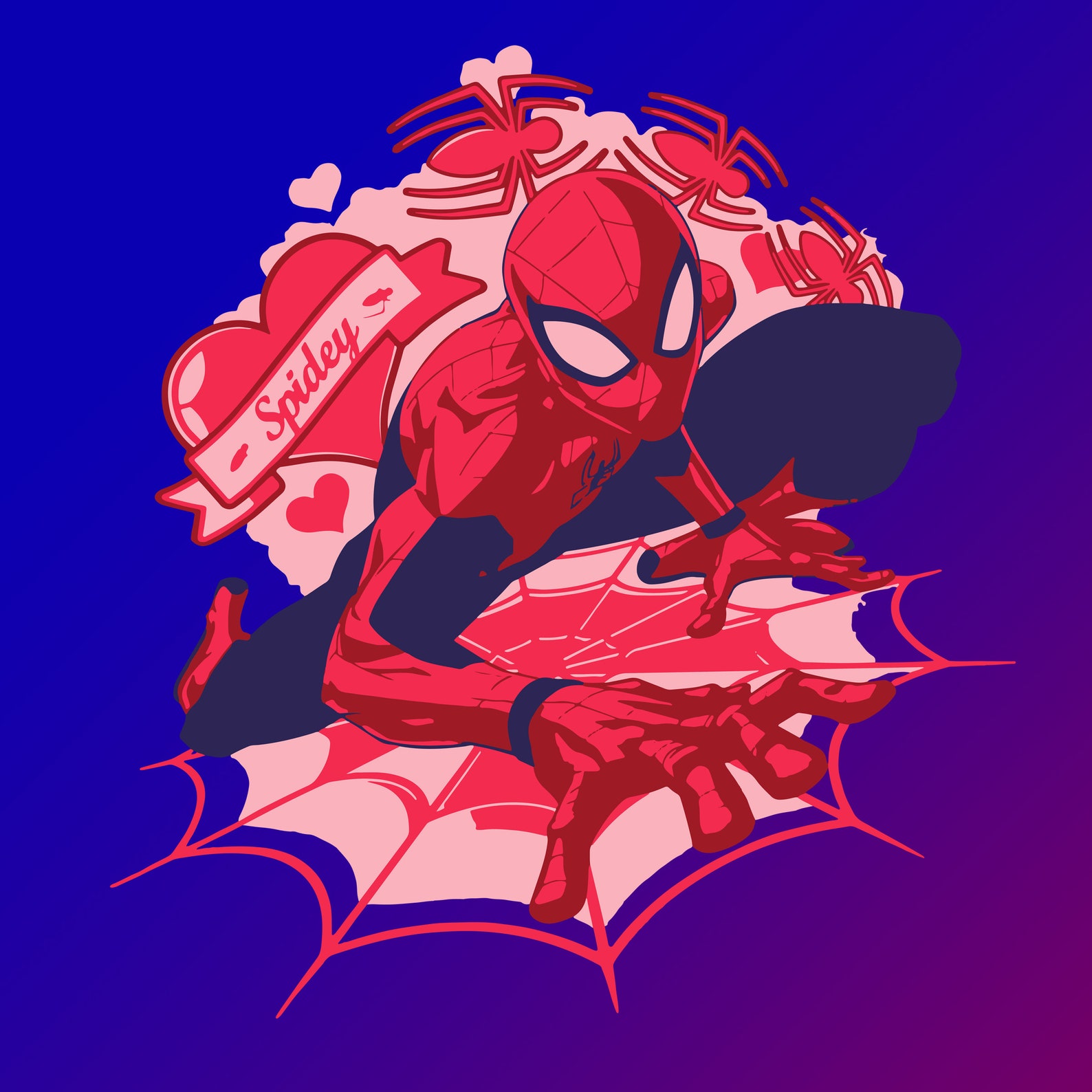 Marvel SpiderMan Hearts San Valentino Svg png dxf Etsy