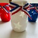 Painted Patriotic Red, White and Blue Mason Jar-set of 3 - Etsy