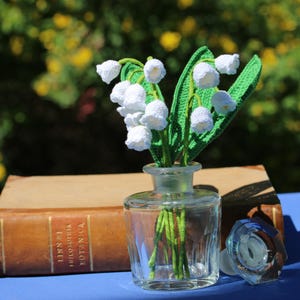 Bouquet de Muguet au crochet - Muguet du premier mai fait main - Fleurs éternelles à offrir - Porte-bonheur pour cadeau de noces ou fête