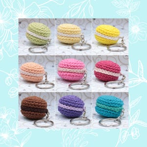 Crochet Macaron Keychain - Handmade Amigurumi - Colorful Sweet Treats to Choose From