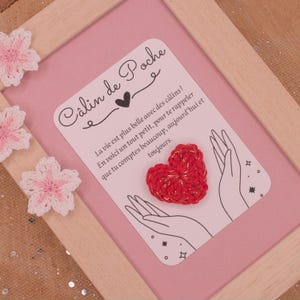 Gehaakte hartvormige knuffel – Emotionele steunkaart – Moederdagcadeau – Vriendschapscadeau – Koppelcadeau – Aanmoedigingscadeau