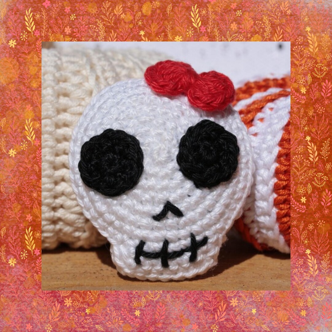 Mini Mexican Calavera Crochet Skull - Handmade Sugar Skull for ...