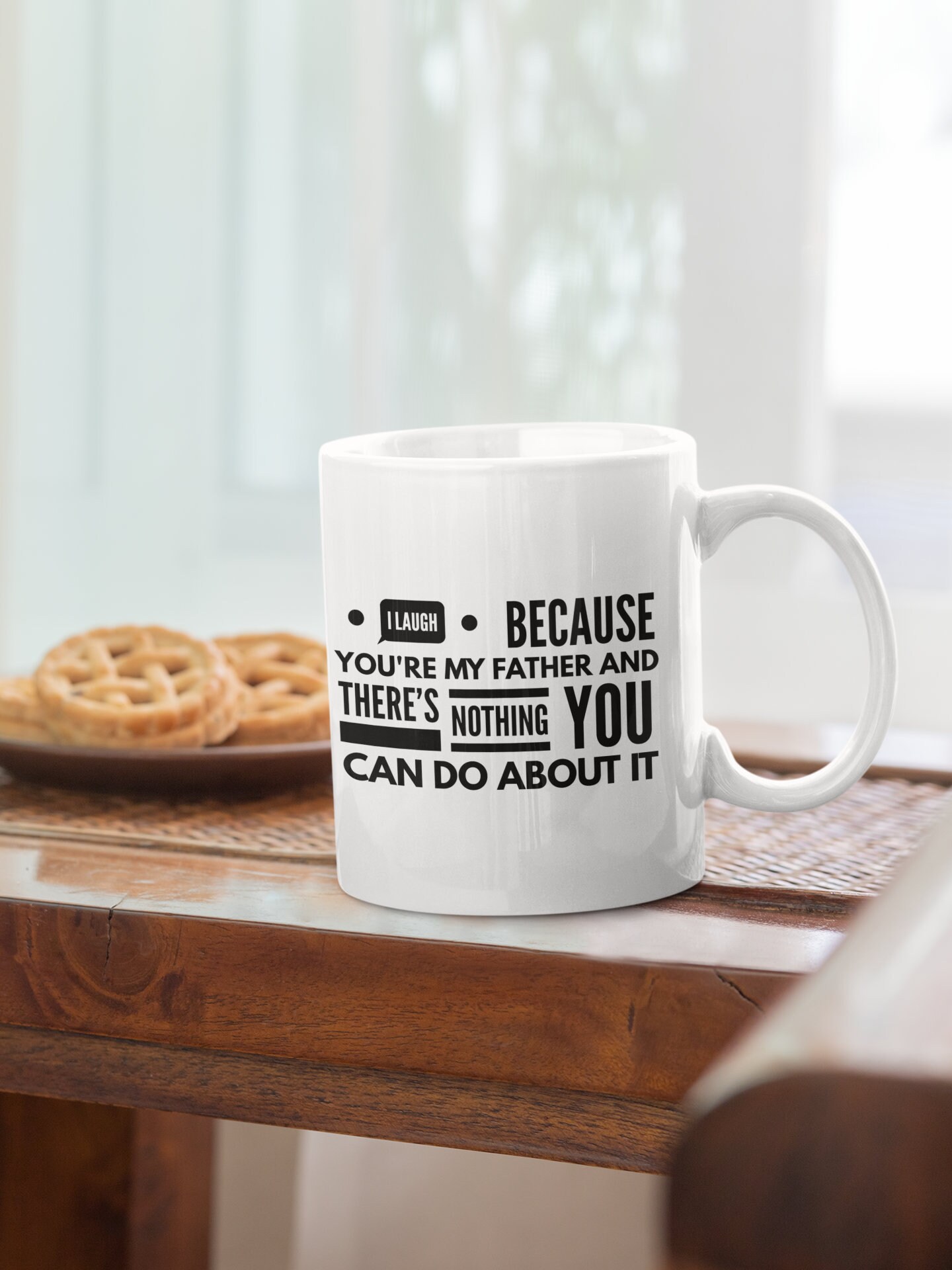 Funny coffee mug for fathers that enjoy humor Dad I laugh Etsy